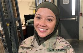 A Muslim soldier says her command sergeant major forced her to remove her hijab