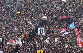 Thousands rally In Serbia against President Aleksandar Vucic